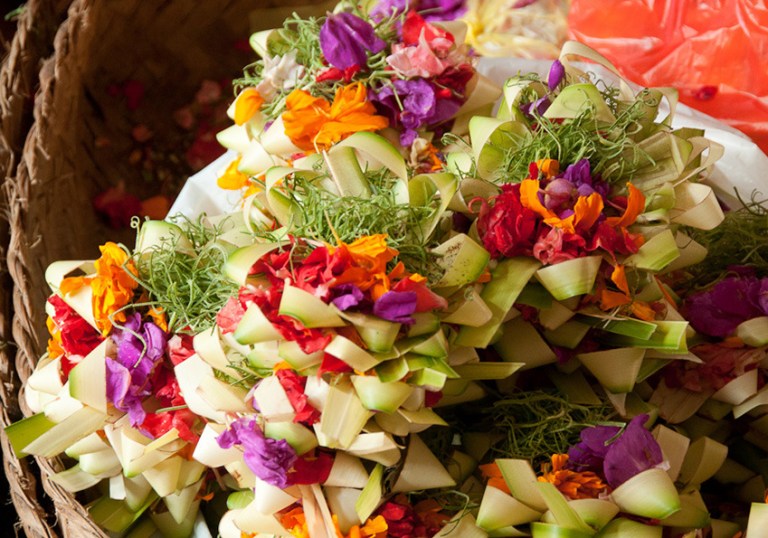 Flower-rich Offerings - Ubud, Bali